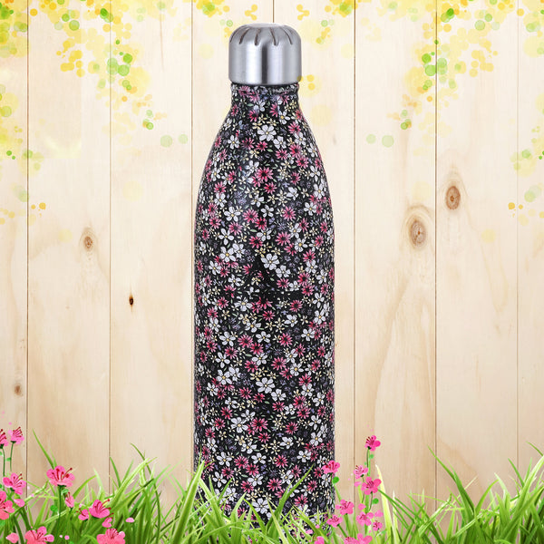 Vacuum Bottle - Black Floral