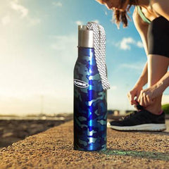 Water Bottle - Blue Military