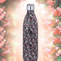 Vacuum Bottle - Black Floral